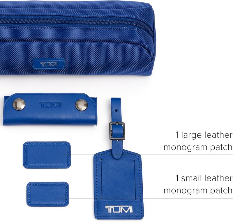 Tumi - Accents Kit - Includes 2 Leather Monogram Patches, 1 Leather Luggage Handle Wrap, 1 Luggage Tag & 8 Leather Zipper Pulls - Atlantic - Image 3
